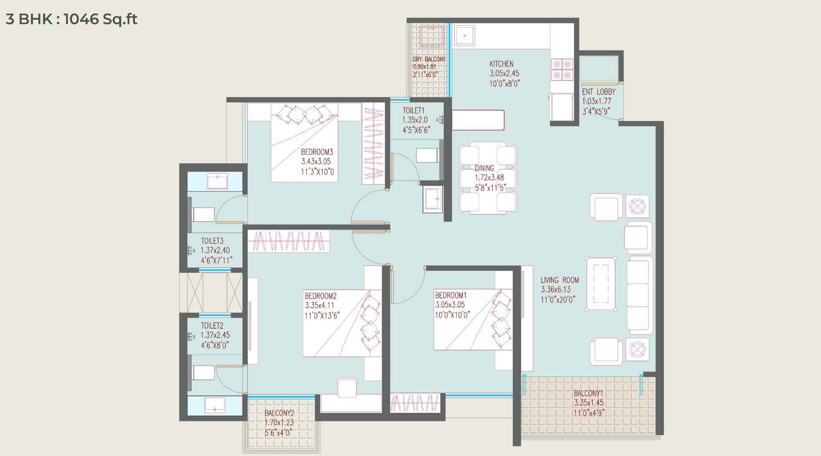 Sonai-Clara-3BHK-1046-SQFT